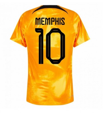 Holland Memphis Depay #10 Replika Hjemmebanetrøje VM 2022 Kortærmet